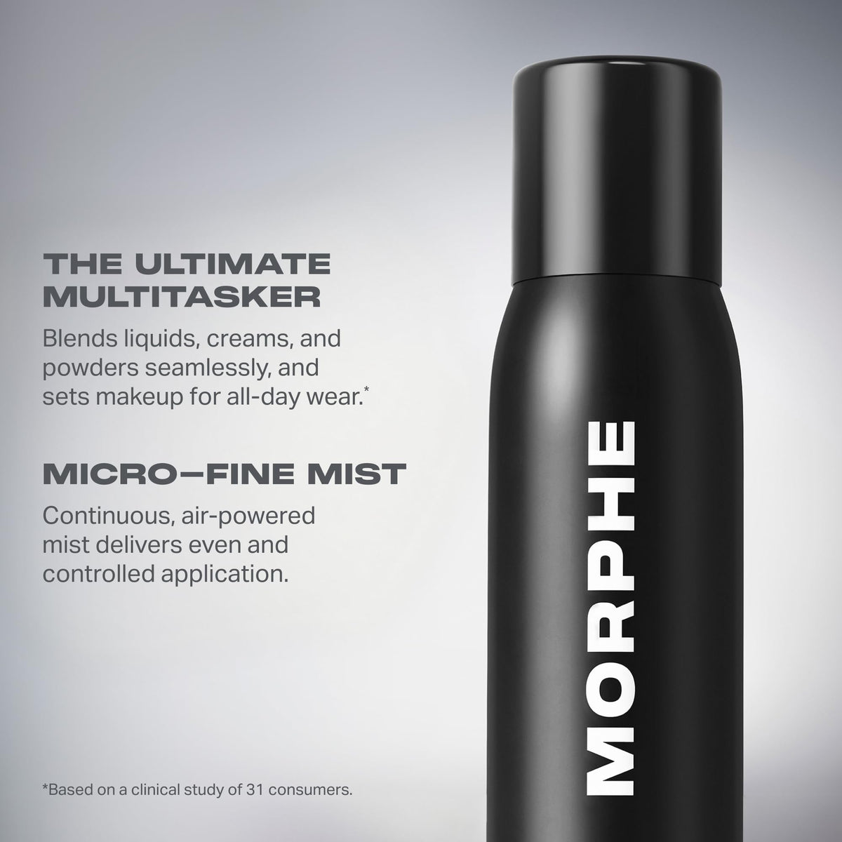 Morphe Continuous Setting Mist - Micro-Fine Makeup Setting Spray with a Natural Radiant Finish - Helps Makeup Resist Caking or Fading & Increases Wear of Foundation (2.8 fl oz) MORPHE