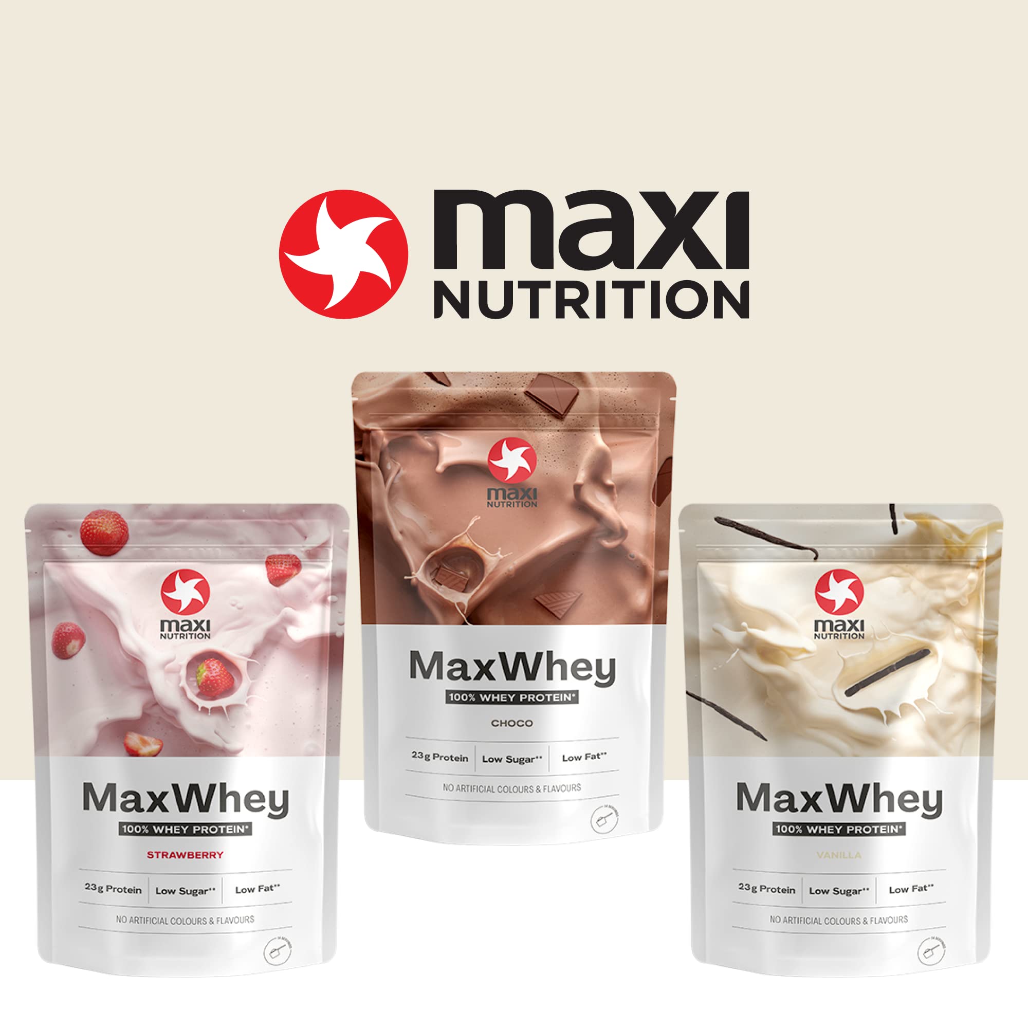 MaxiNutrition - MaxWhey - Whey Protein Powder Strawberry - Low-Fat - Low Sugar MaxiNutrition buy australia supplements