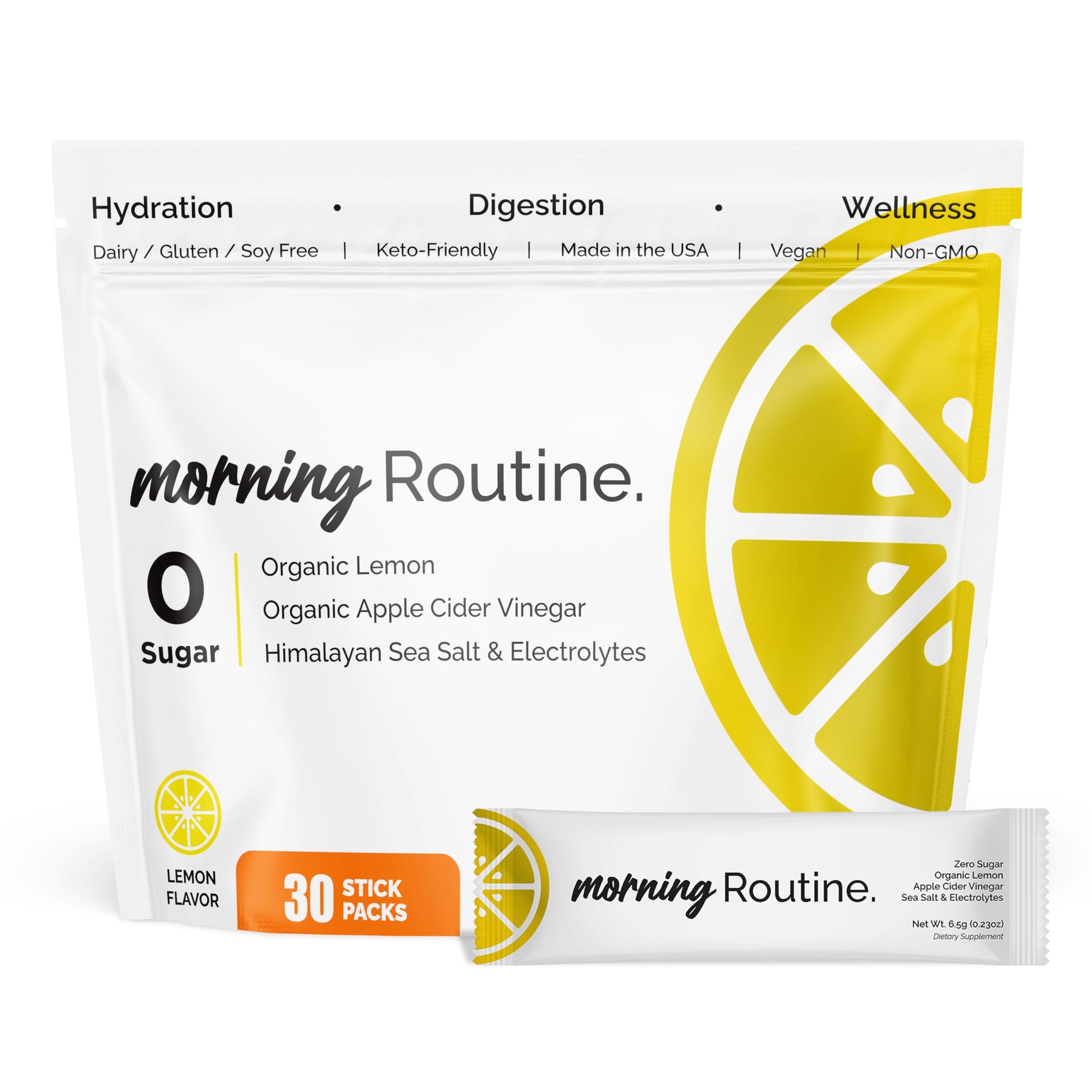 ROUTINE Morning Daily Hydration | Electrolyte Powder Packets | Lemon, Apple Cider Vinegar & Sea Salt Drink Mix | Sugar-Free, Keto & Paleo-Friendly | 3rd-Party ROUTINE buy australia supplements
