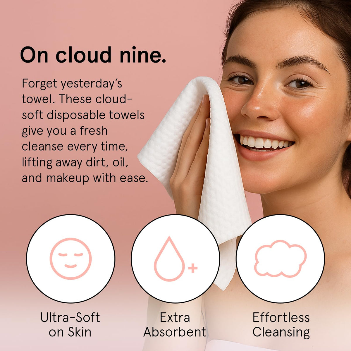 grace & stella Face Towels Disposable XL- Travel Essentials (60 Count) grace & stella