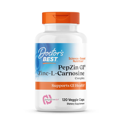 Doctor's Best PepZin GI, Zinc-L-Carnosine Complex for Men & Women - Zinc Carnosine Supplement Caps for Gut Health, Digestive Support, & Stomach Comfort Doctor's BEST