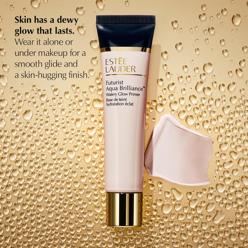 Estée Lauder Futurist Aqua Brilliance™ Watery Glow Makeup Primer with Hylauronic Acid for Triple Moisture, Travel Size, 0.5 Ounce Estée Lauder