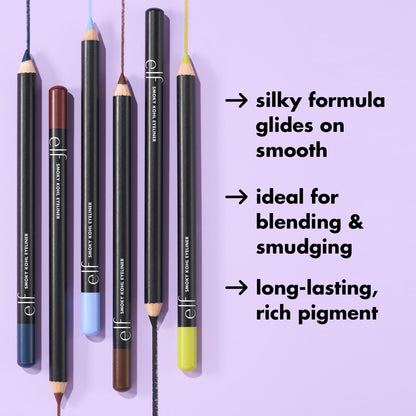 e.l.f. Smoky Kohl Eyeliner, Eye Pencil For Creating Long-Lasting, Bold, High-Pigmented Makeup Looks, Vegan & Cruelty-Free, Plum & Go e.l.f.
