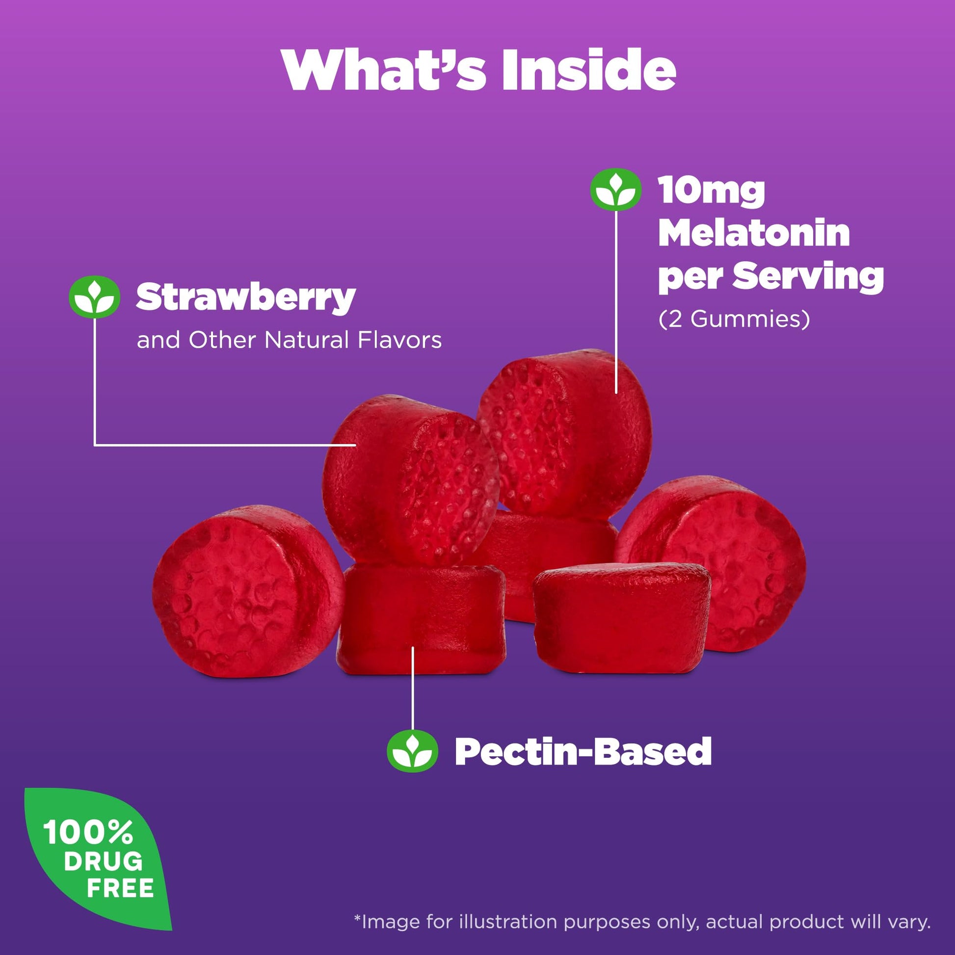 Natrol Melatonin 10 mg Gummies, Sleep Support for Adults, 140 Gummies | Supplement to Fall Asleep Faster & Stay Asleep Longer, Wake Up Refreshed, 100% Drug-Free, Strawberry-flavored, 70 Day Supply Gsupps Australia
