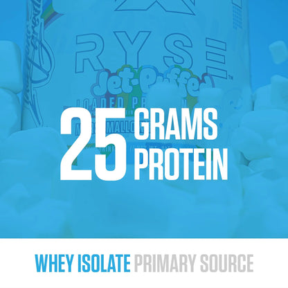RYSE Loaded Protein Powder - Jet-Puffed Marshmallow - 25g Whey Protein Isolate & Concentrate with Prebiotic Fiber & MCTs - Low Carb, Low Sugar, Digestive-Friendly - 27 Servings / 2 lb Tub RYSE Up Supplements