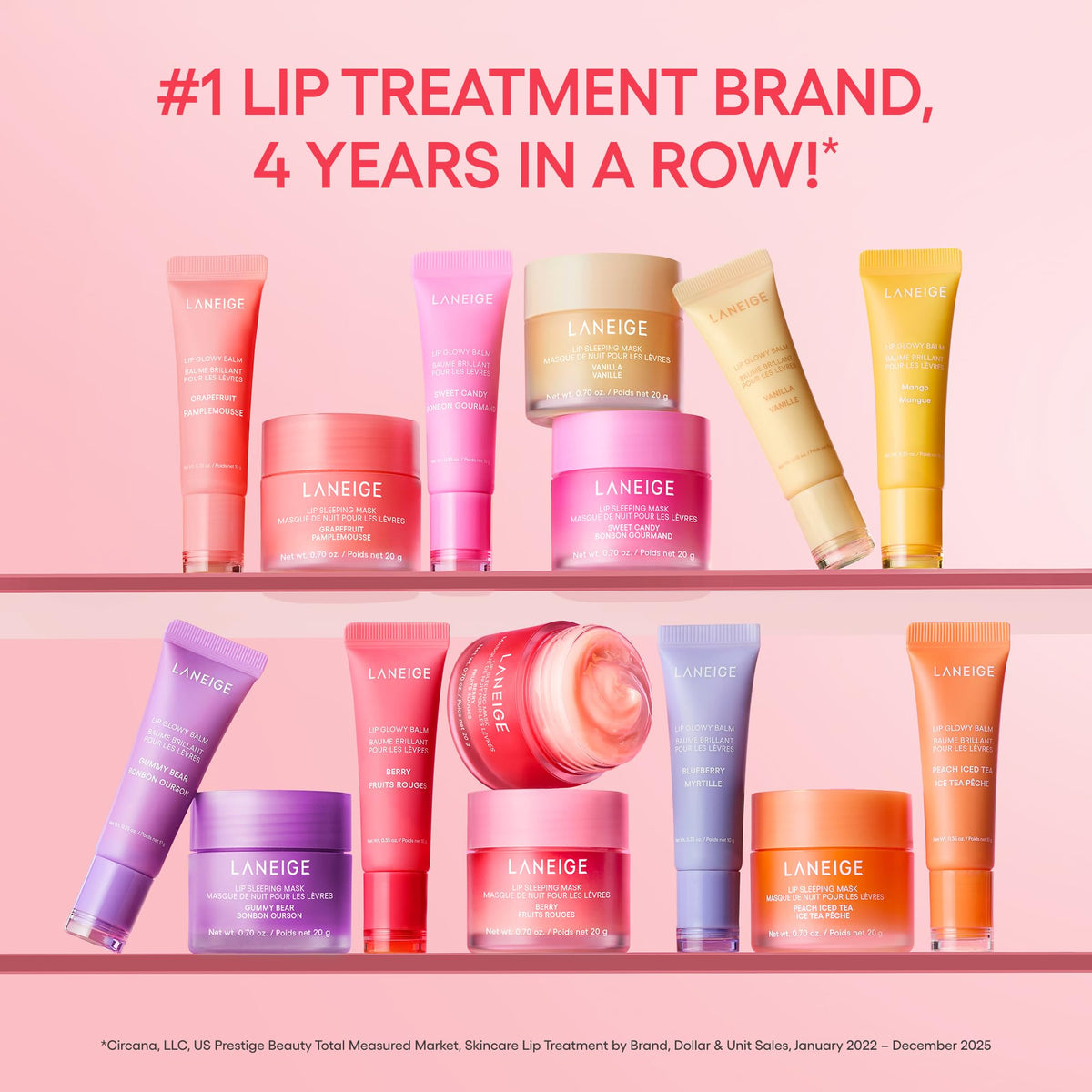 LANEIGE Lip Sleeping Mask: Hydrating & Nourishing Korean Overnight Lip Treatment Mask with Shea Butter, Vitamin C & Murumuru, Antioxidants For Flaky, Dry Lips | Korean Skin Care, Berry LANEIGE