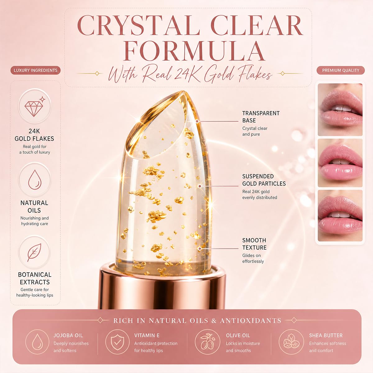 Kivora Lipstick（2 Pack）,Latest Rose Gold Kivora Lipstick for Mature Lips,PH Lipsticks Color Changing, Long Lasting Moisturizing Tinted Lip Balm Generic