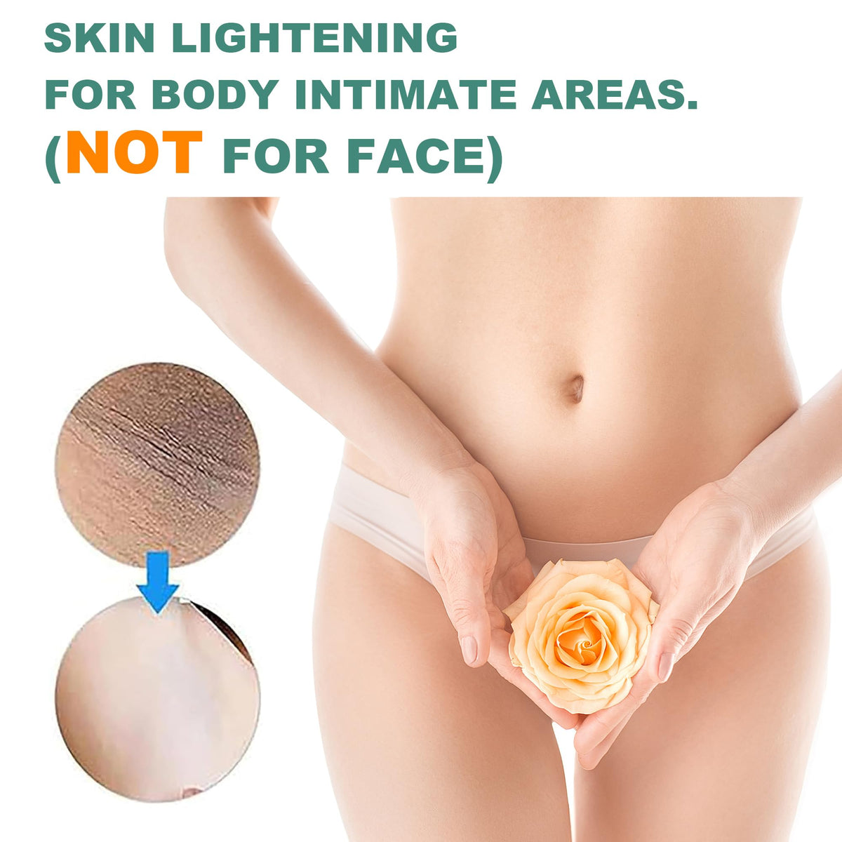 Vcetree Skin Bleaching Cream Skin Lightening for Body Intimate Areas, Private Parts, Underarm, Knees, Elbows, Inner Thigh, Bikini Area, Whitening Cream Dark Spot Remover For Intimate Areas (1FL OZ) Vcetree