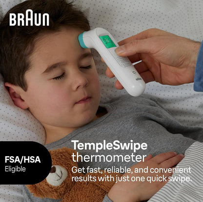 Braun TempleSwipe Digital Thermometer with Color-Coded Temperature Guidance - Temporal Thermometer for Adults, Babies, Toddlers & Kids Gsupps Australia