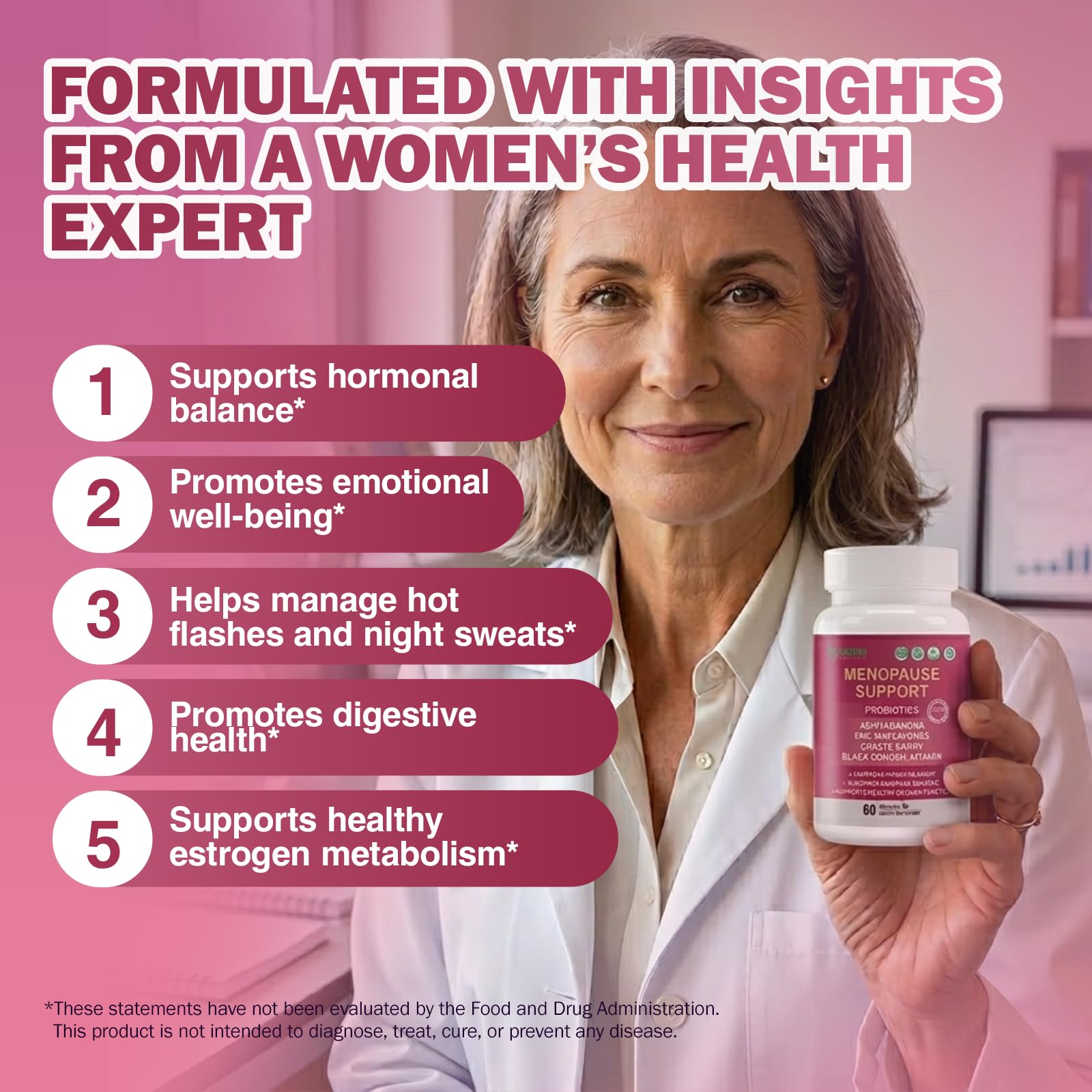 Menopause Supplements for Women with Probiotics, DIM, Black Cohosh, Chasteberry & Soy Isoflavones Support Hormone Balance & Helps Relieve Hot Flashes, Night Sweats - 60 Servings (Made & Tested in USA) NUTRI POTENTIA buy australia supplements