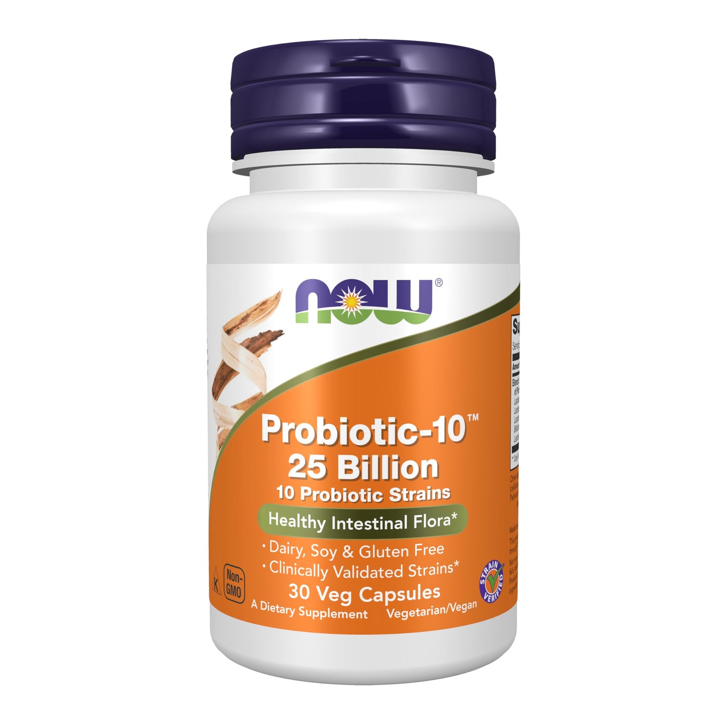 NOW Foods Supplements, Probiotic-10™, 25 Billion, with 10 Probiotic Strains, Dairy, Soy and Gluten Free, Strain Verified, 100 Veg Capsules Gsupps Australia