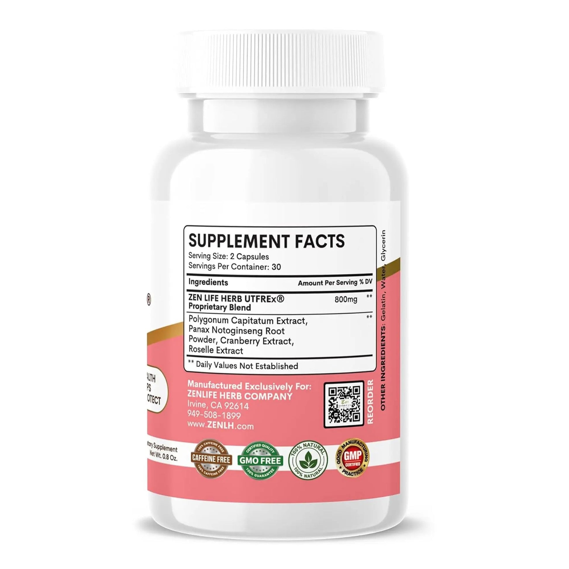 ZEN LIFE HERB UTFREx – Fast Acting - Promotes Urinary Tract Health Supports Healthy Immune and Urinary System, No Vitamins, Minerals, Prebiotics, Sugar, Plant-Based Supplement (60 Capsules) ZEN LIFE HERB buy australia supplements