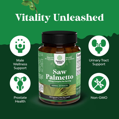 Extra Strength Saw Palmetto Extract - Advanced Herbal Complex for Hair Health and Urinary Support with Plant Sterols & Flavonoids - Potent Herbal Supplement with 500mg per Serving - 100 Count Gsupps Australia