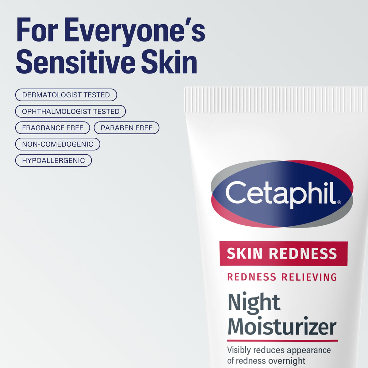 Cetaphil Redness Relieving Night Cream Face Moisturizer, 1.7oz Cetaphil