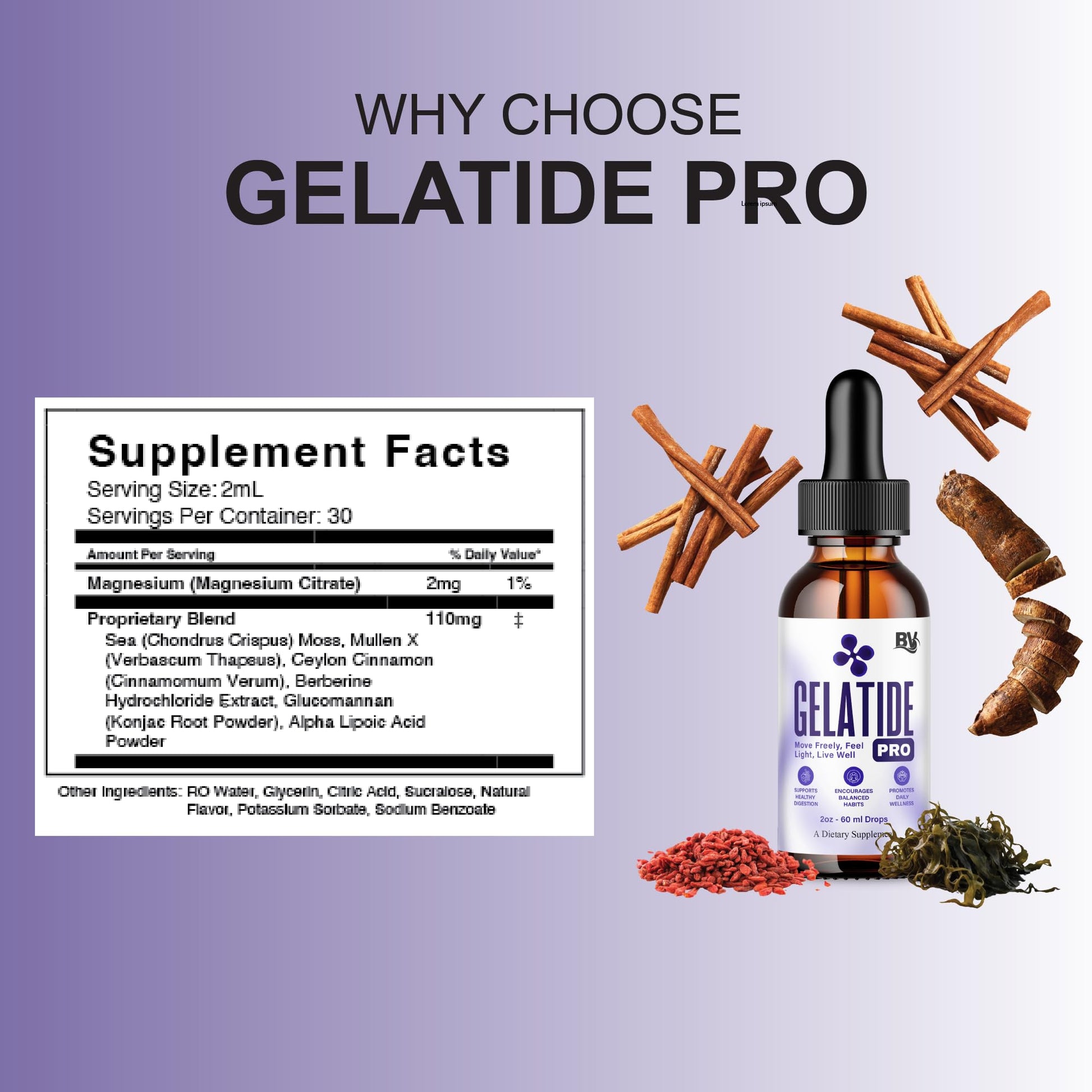 BLUE VIBE Gelatide Liquid Drops, Gela Tide Advanced Maximum Strength Overall Health & Wellness Support Supplement, Gelatide Premium Daily Health and Overall Energy Formula (2oz / 60ml) BLUE VIBE buy australia supplements