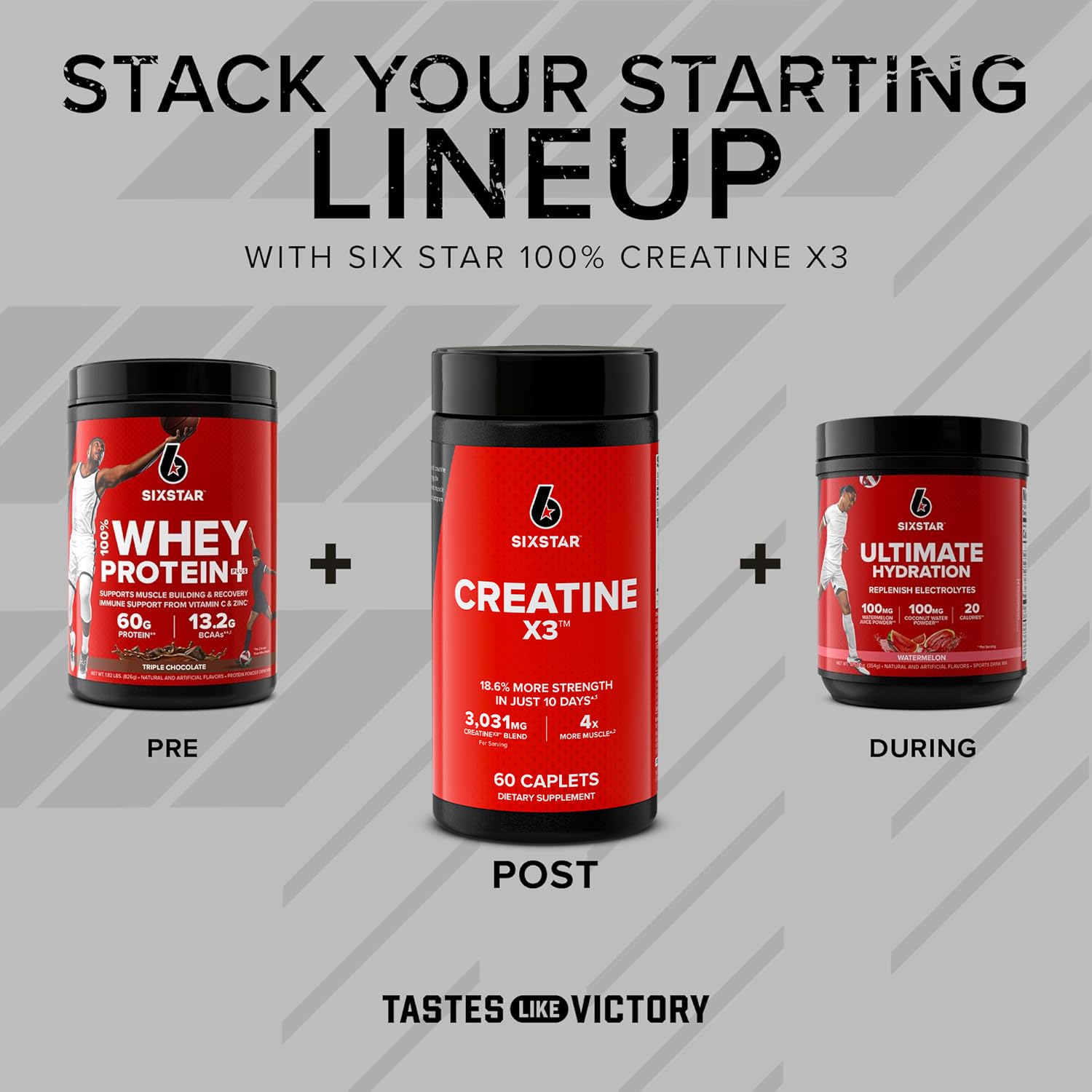 Six Star Creatine Pills, X3 (60 Caplets) - Creatine for Women & Men - Creatine Capsules Support Muscle Strength - Pre & Post Workout Creatine Supplement Six Star buy australia supplements