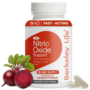 Berkeley Life Nitric Oxide Support Supplement - Nitric Oxide Booster for Men & Women - Blood Flow & Circulation with Beet Root Powder to Support Energy, Berkeley Life buy australia supplements