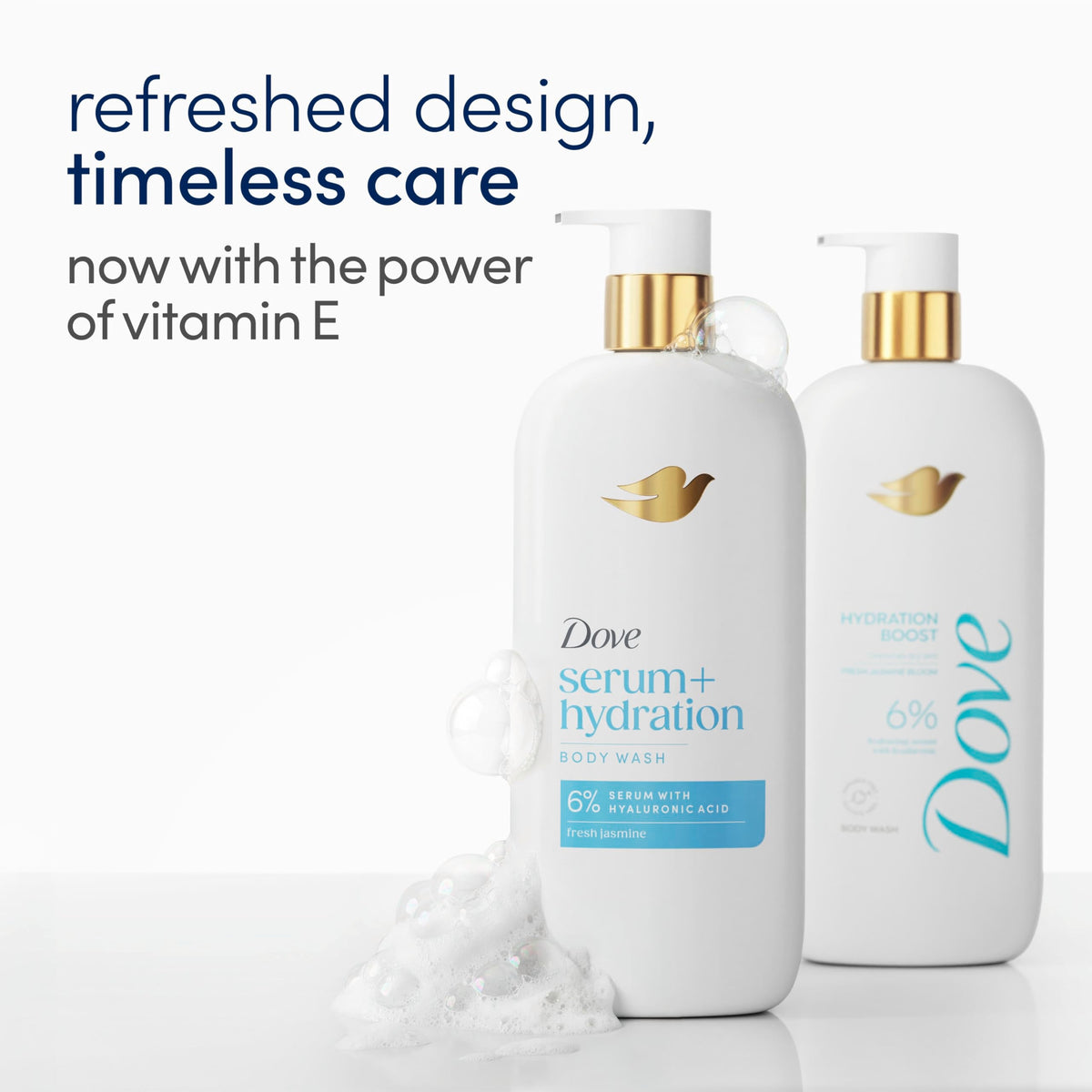 Dove Serum+ Hydration Body Wash Hyaluronic Acid 6% Hydration Serum, 18.5 oz Dove