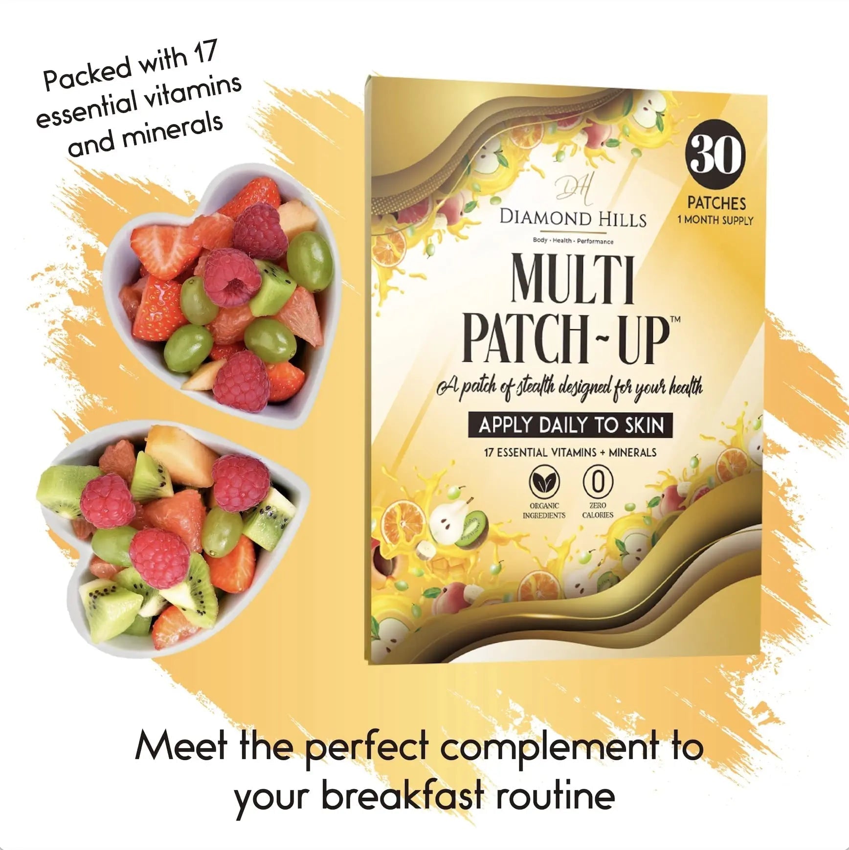 Diamond Hills Multi Patch-Up – 30ct Daily Patches – No Calories & Sugar Free Diamond Hills buy australia supplements