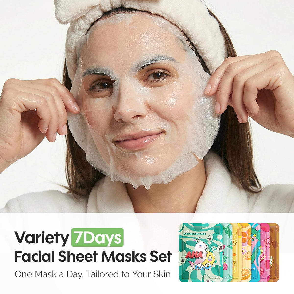 ZealSea Face Mask Skincare Facial Sheet Mask Spa Gifts for Kids Girls Women ZealSea