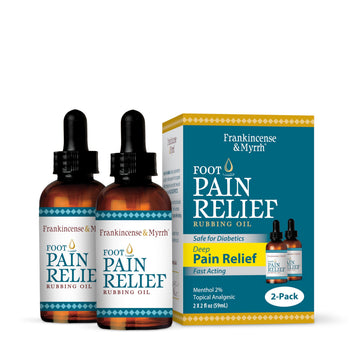 FRANKINCENSE & MYRRH Foot Pain Relief Rubbing Oil, Neuropathy Pain Relief for feet, Frankincense Essential Oil, Diabetic Lotion & Cream, Nerve, Neuropathy, Maximum Strength – 2 Pack FRANKINCENSE & MYRRH buy australia supplements