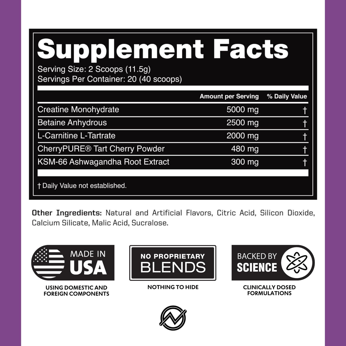 Outwork Nutrition Post Workout Recovery Powder - Creatine Monohydrate, KSM-66 Ashwagandha & Tart Cherry - Speeds Recovery, Eases Soreness - Creatine Powder for Men & Women, Orange Sherbet, 230 Gr