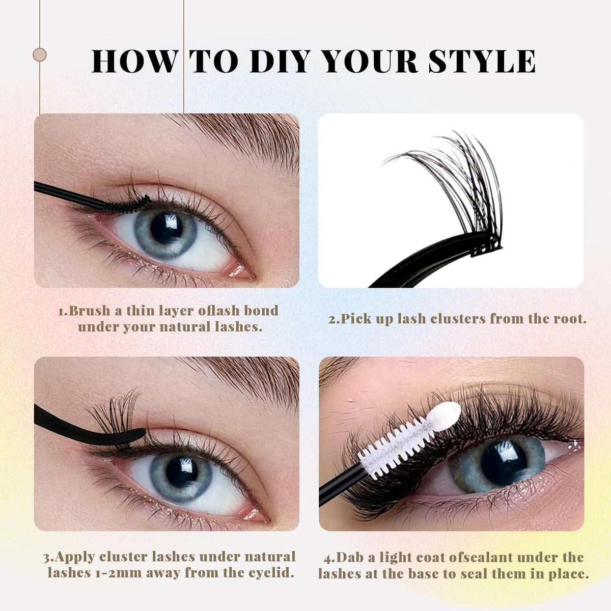 Wispy Lash Clusters Kit C Curl Natural Lashes Cluster Eyelash Extensions FebFeb