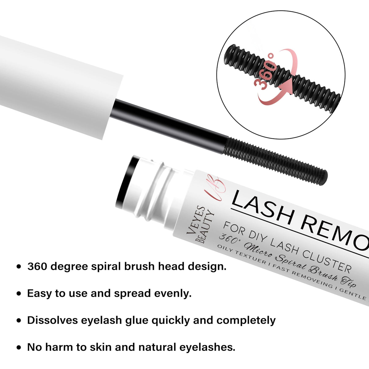 VEYESBEAUTY Lash Glue Remover Eyelash Remover for Individual Lash Clusters VEYESBEAUTY