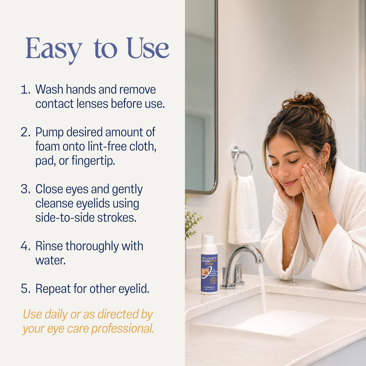 OCuSOFT Lid Scrub Oust Foaming Eyelid Cleanser – 50 mL Foam Pump OCuSOFT
