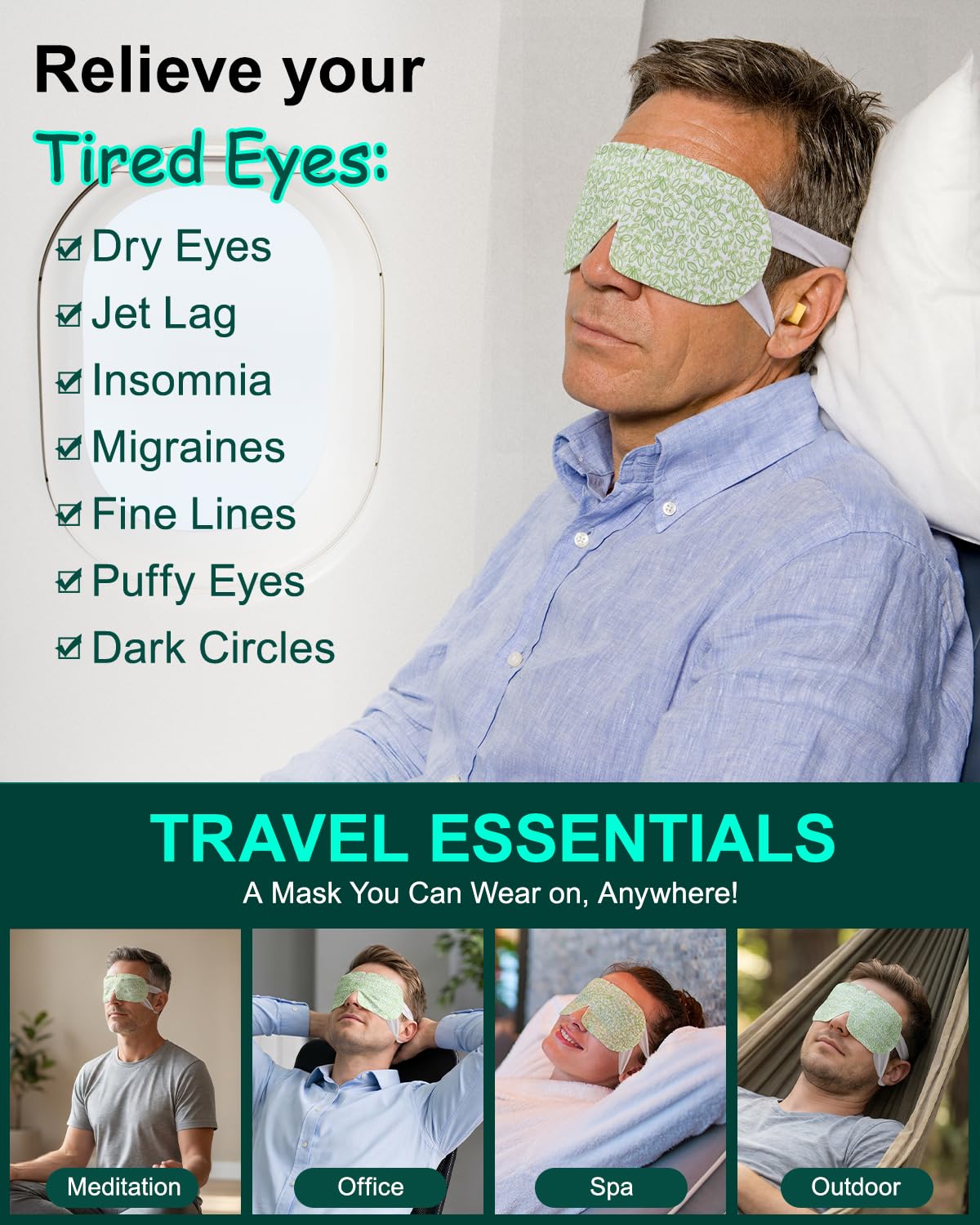 16 Packs Steam Eye Masks for Dry Eyes, Self Heating Warm Compress Unscented ProCIV