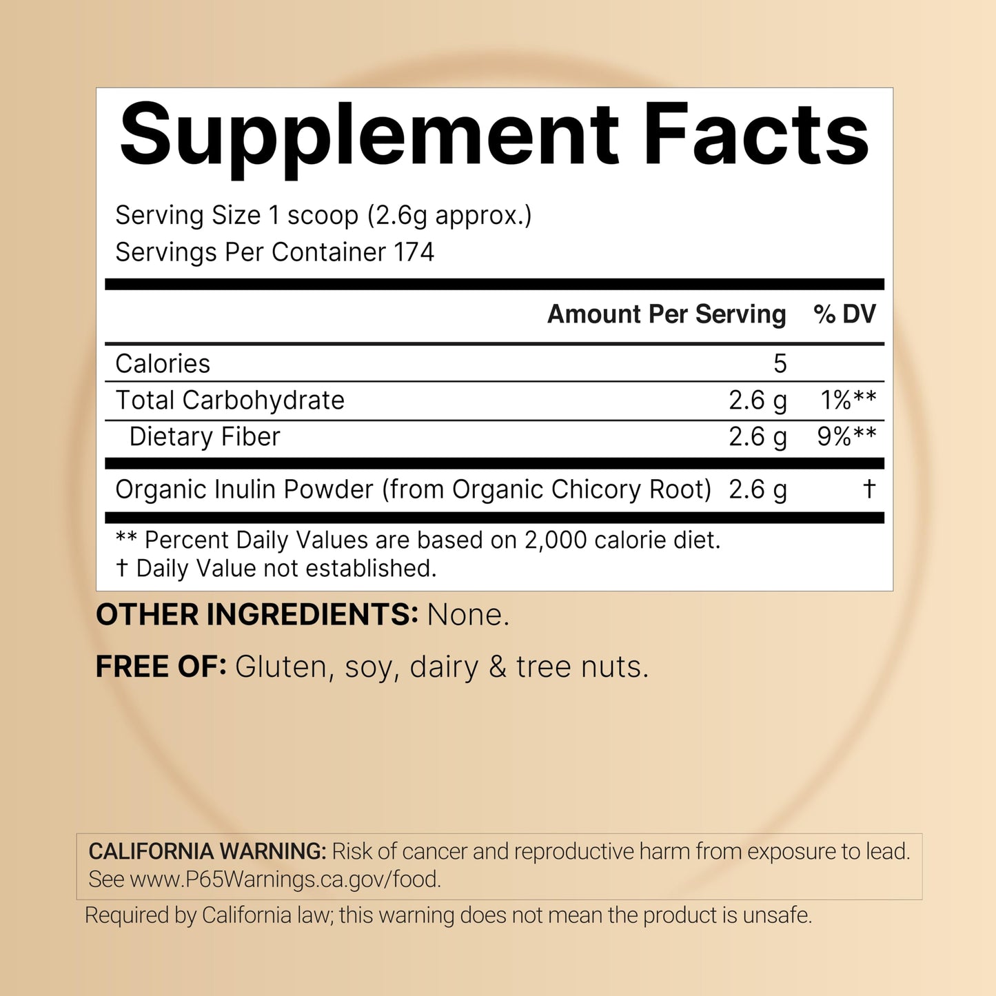 NatureBell Organic Inulin Prebiotic Fiber Powder, 1lb | Natural Chicory Root Source – Easily Mixes with Coffee or Smoothies – Fiber Supplement for Women & Men NatureBell