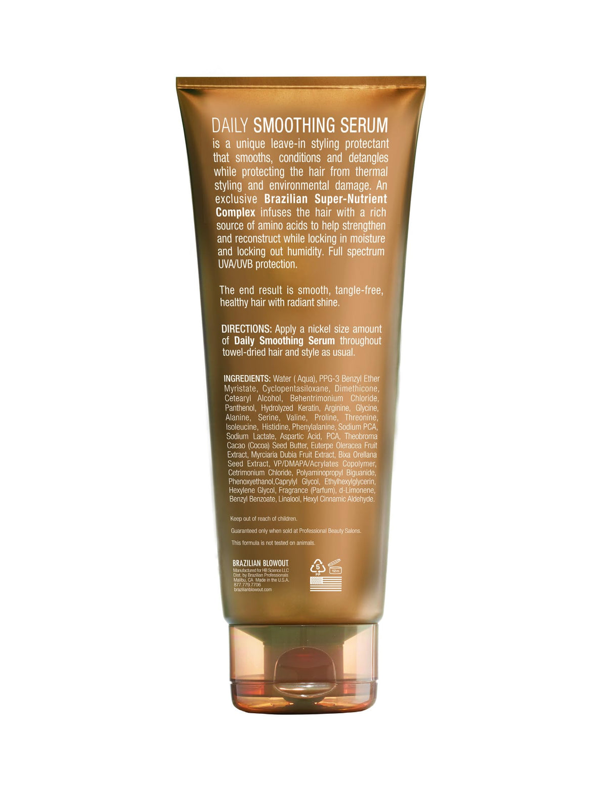 Brazilian Blowout Daily Smoothing Serum | Leave-In Treatment | 8 oz BRAZILIAN BLOWOUT
