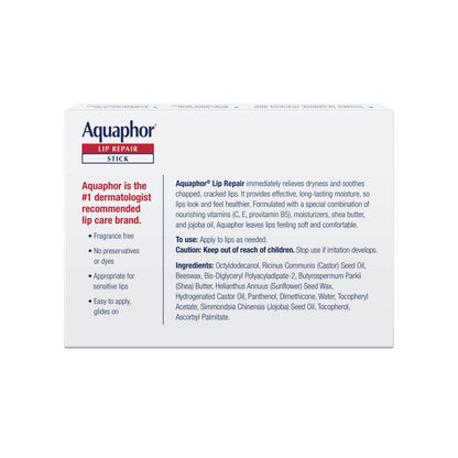 Aquaphor Lip Repair Stick, Multipack, 4 x 0.17 OZ Aquaphor