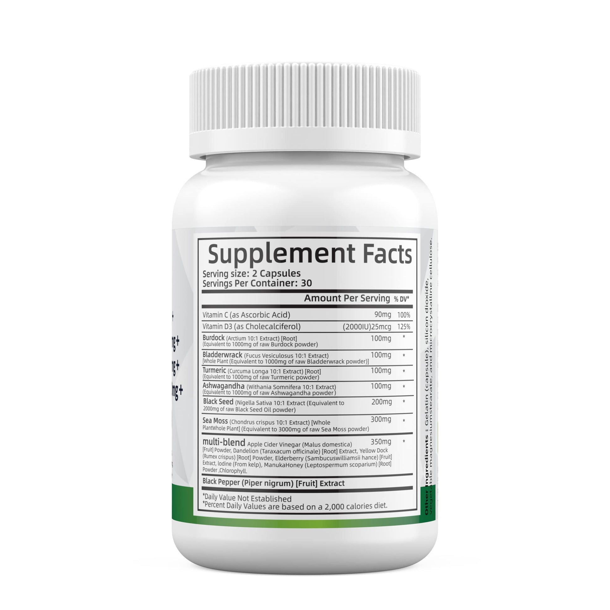 Sea Moss 3000mg Black Seed Oil 2000mg Ashwagandha 1000mg Turmeric 1000mg Alodi buy australia supplements