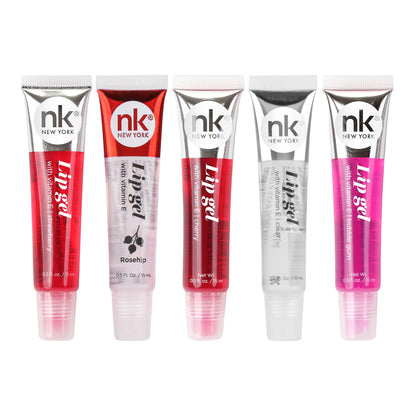 NICKA K NEW YORK, Hydrating Lip Gel Set, Assorted, Vitamin E, 5-Pack NICKA K NEW YORK