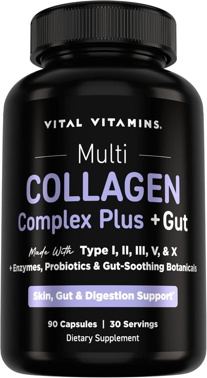 Vital Vitamins Women's Multivitamin 60 ct + Multi Collagen Complex Plus + Gut 90 ct Gsupps Australia