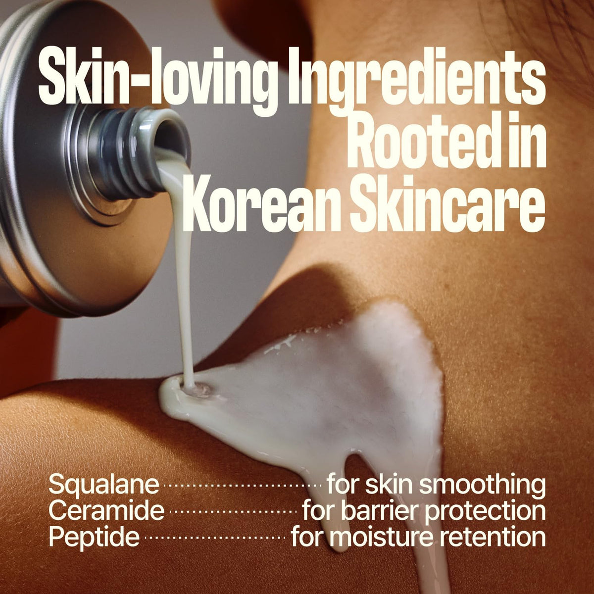 Knock Melt-In Body Toner Caramelt, Milky Body Moisturizer with Ceramide Knock