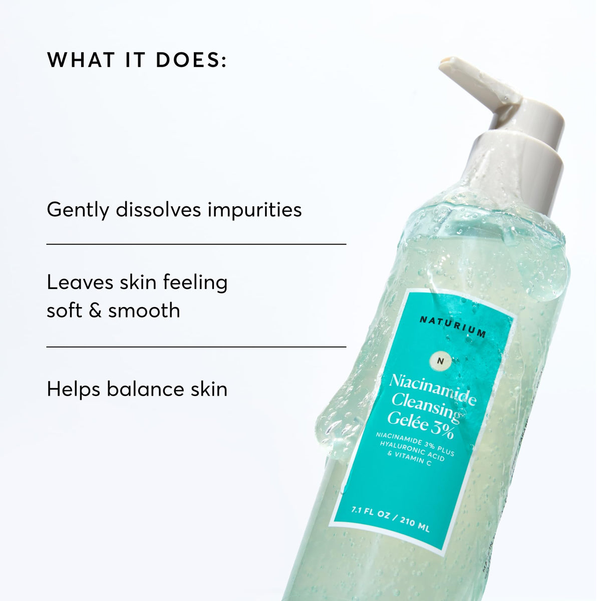 Naturium Niacinamide Cleansing Gelée 3%, 7.1 fl oz Naturium