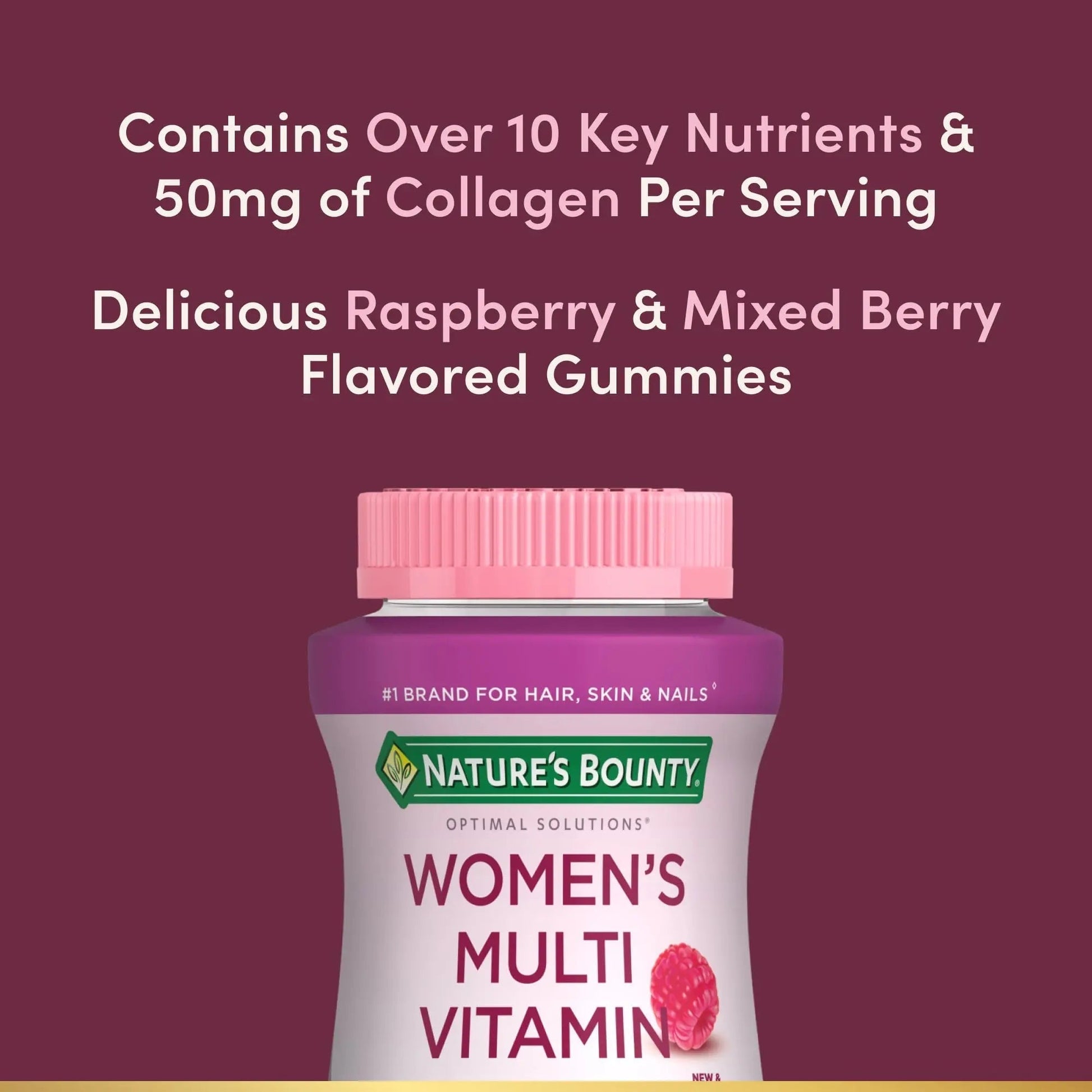 Nature's Bounty Optimal Solutions, Women's Multivitamin Gummies for Immune Support, Cellular Energy Support, Bone Health Nature's Bounty buy australia supplements