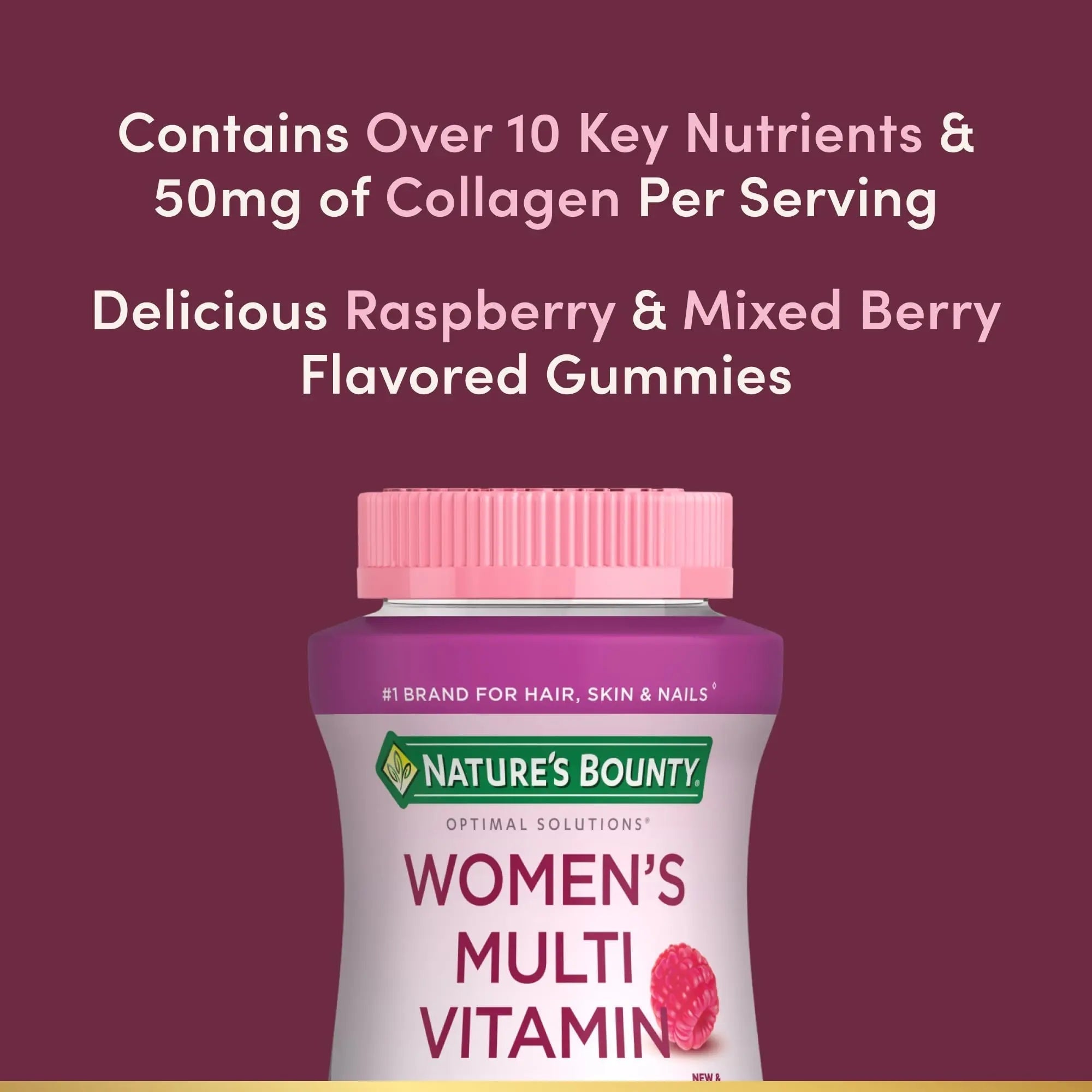 Nature's Bounty Optimal Solutions, Women's Multivitamin Gummies for Immune Support, Cellular Energy Support, Bone Health Nature's Bounty buy australia supplements