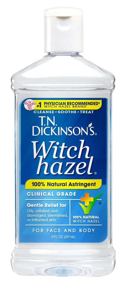 T.N. Dickinson's Witch Hazel 100% Natural Astringent | 8 Fl Oz T.N. Dickinson's