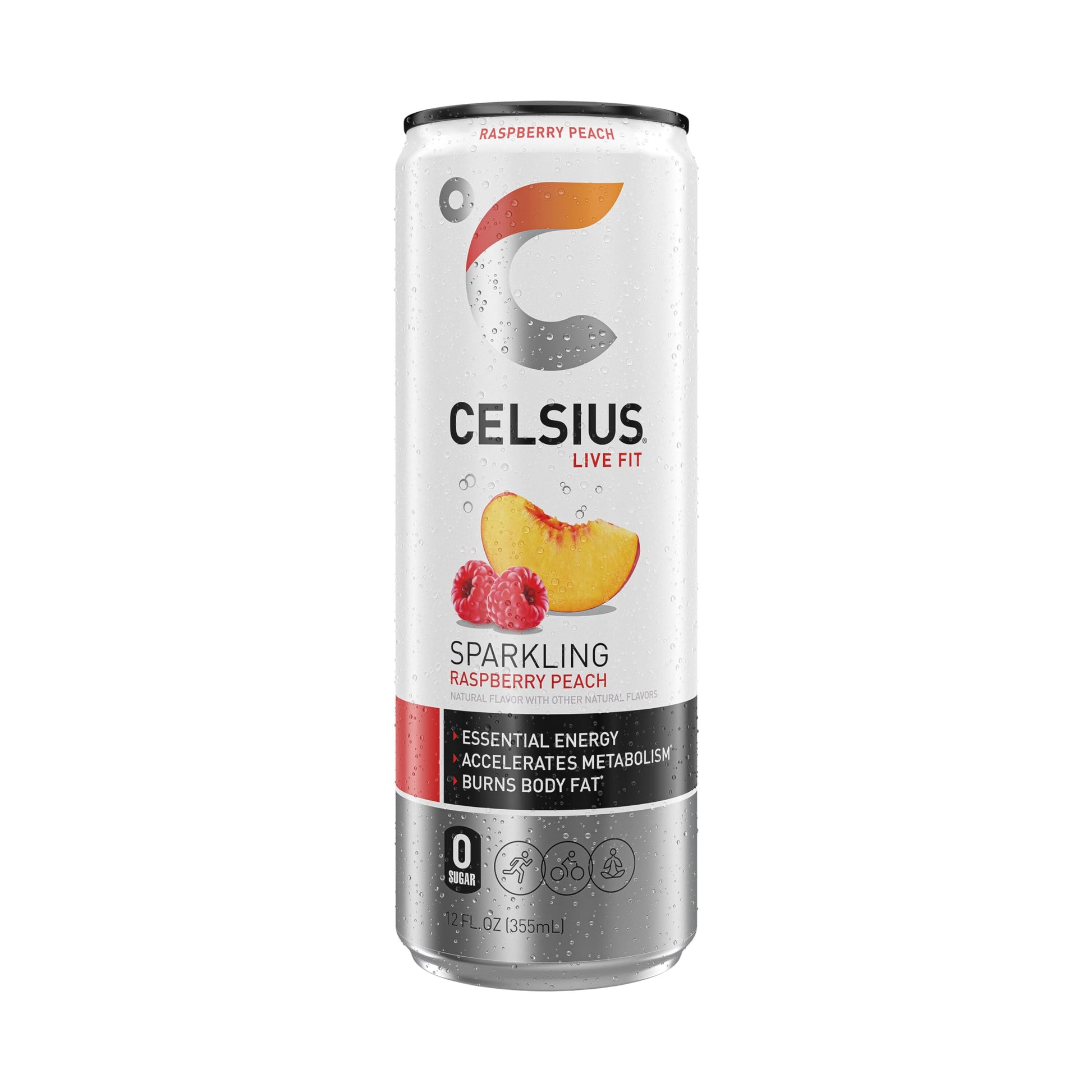 CELSIUS Sparkling Raspberry Peach, Functional Essential Energy Drink 12 Fl Oz (Pack of 12) CELSIUS buy australia supplements