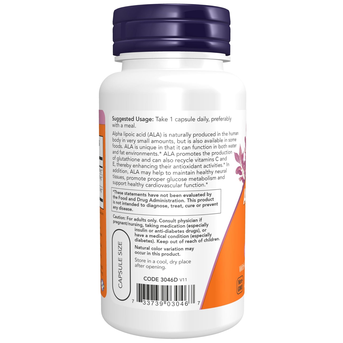 NOW Foods Supplements, Alpha Lipoic Acid 600 mg with Grape Seed Extract & Bioperine®, Extra Strength, 120 Veg Capsules Gsupps Australia