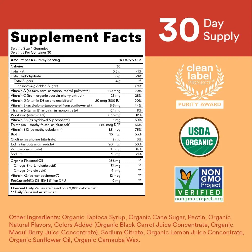 SmartyPants Organic Kids Multivitamin Gummies: Probiotics, Omega 3 (ALA) & Kids Multivitamin Gummies and Fiber Supplement: Omega 3 Fish Oil (EPA/DHA), Vitamin D3, C, Vitamin B12 SmartyPants buy australia supplements