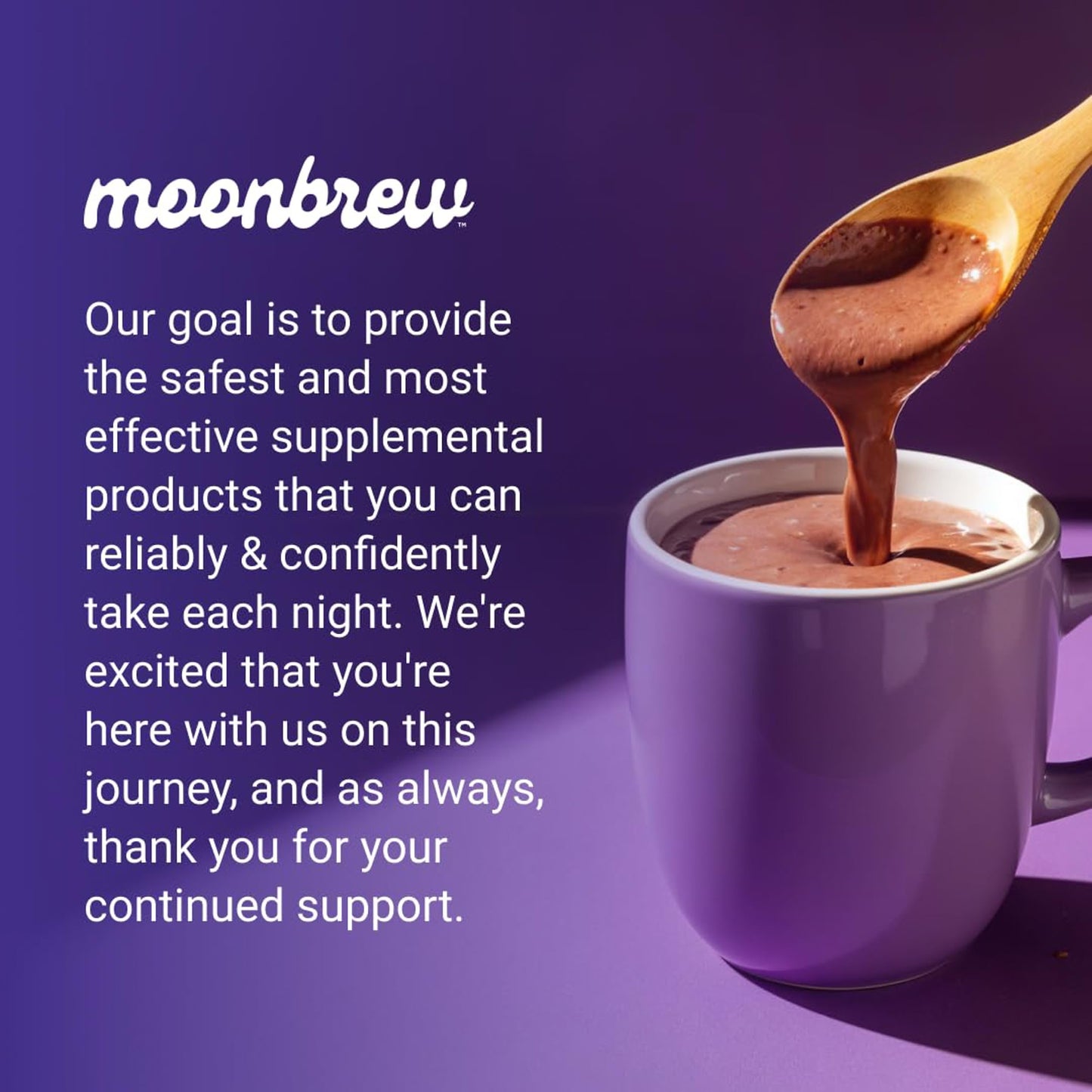 MoonBrew Nighttime Magnesium Hot Cocoa Jar, Natural Sleep Aid Drink Mix for Adults - Calming Melatonin-Free Sleep Support - Sleepy Hot Chocolate Powder with L-Theanine, MoonBrew