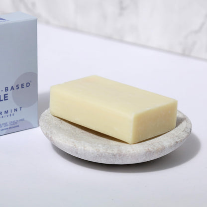 Dr. Natural Castile Bar Soap - Multipurpose Soap Bar with Anti-Acne Properties - for Face, Body, Hair - Sensitive Skin Body Wash - Peppermint - 2 pcs Dr. Natural