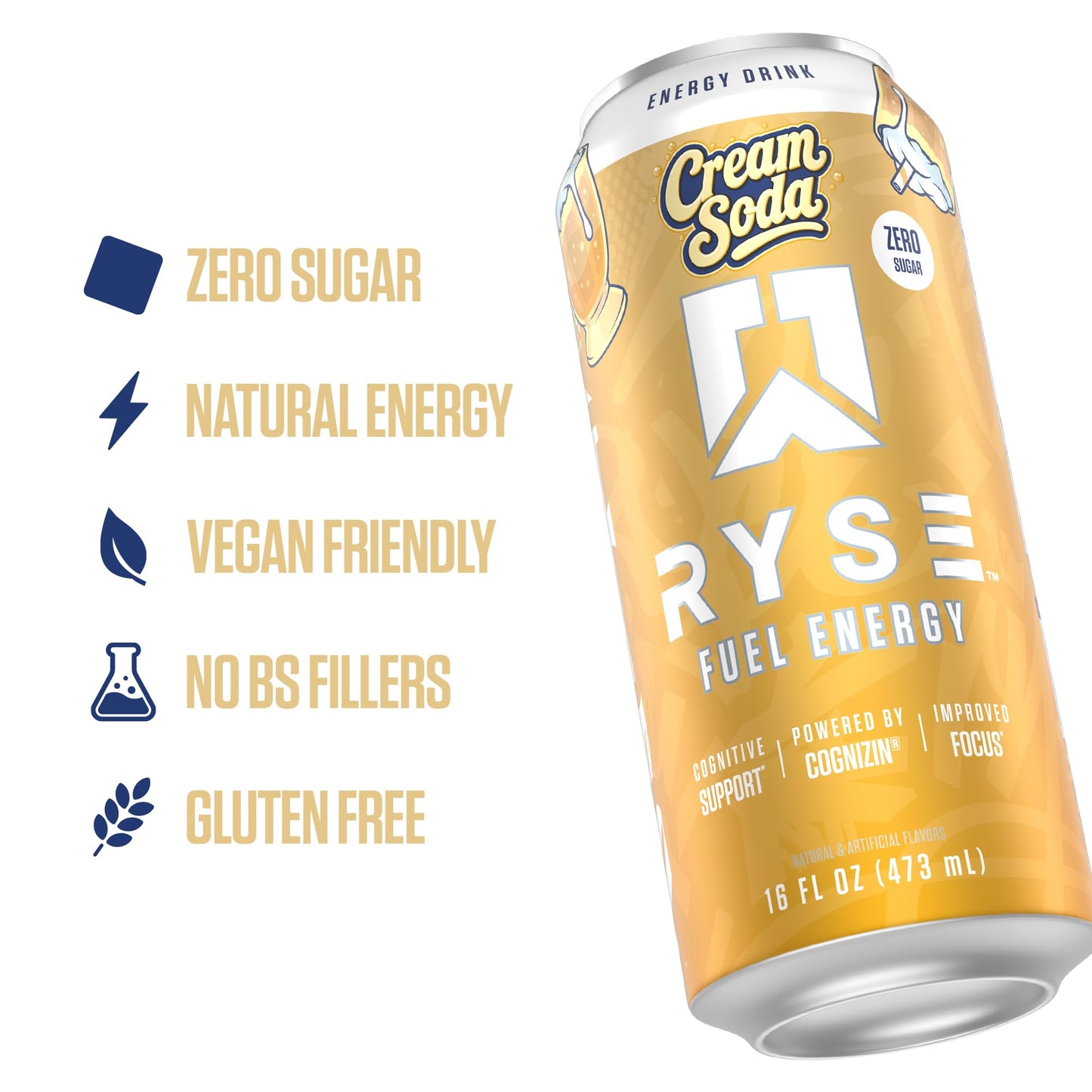 RYSE Fuel Energy Drink - Variety Pack - Sugar Free, Gluten Free & Vegan - 200mg Natural Caffeine, Taurine & Choline for Focus & Energy - No Artificial Colors - 16 fl oz Cans (12-Pack)