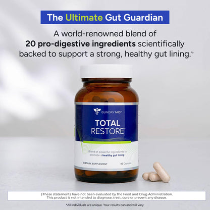 Gundry MD Total Restore Gut Lining Support, Digestive Supplement for Gastrointestinal Wellness, Gut Health Supplement Gundry MD