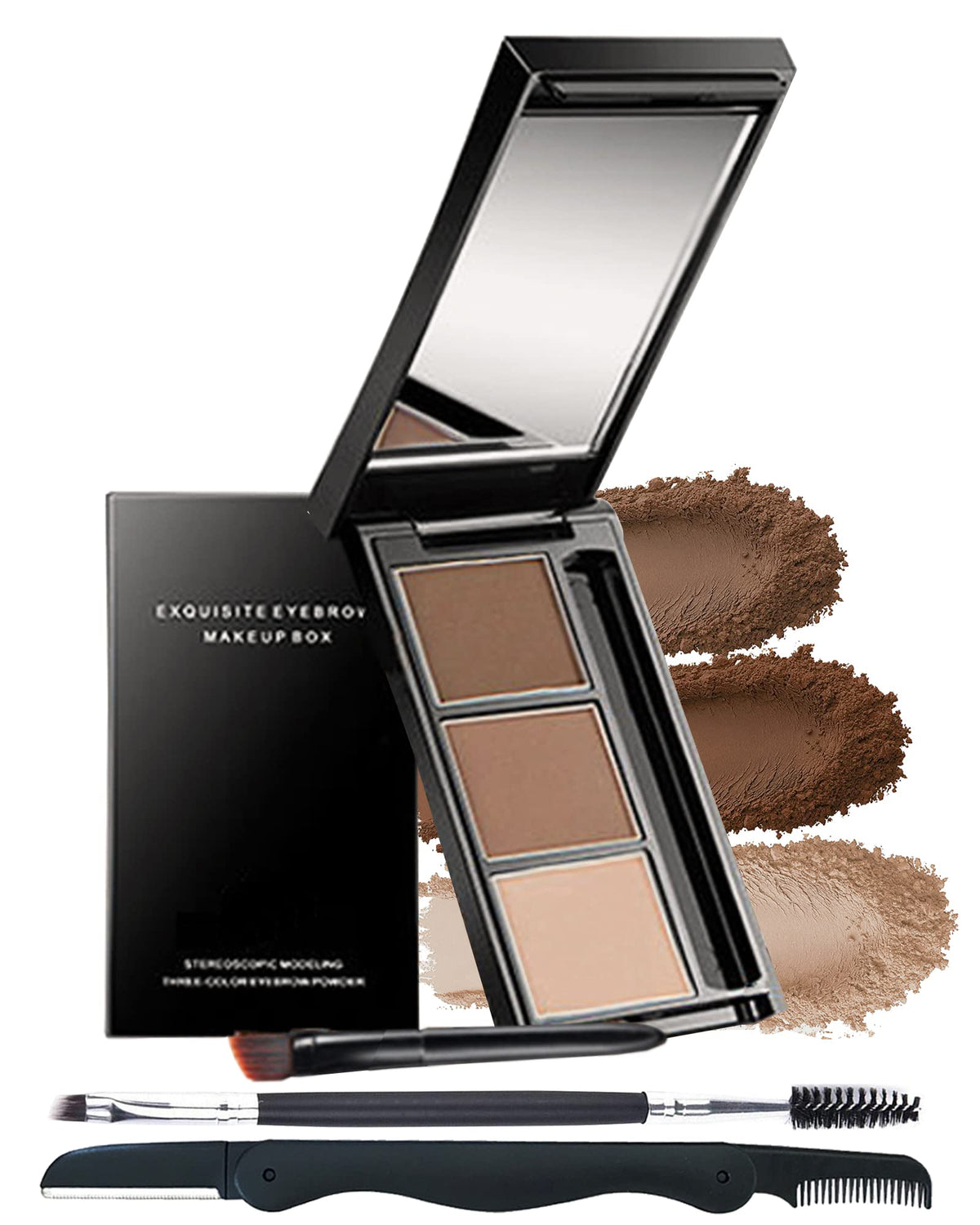 Eyebrow Powder Kit,Waterproof Eye Brow Tinting Filler Palette Set for Women LYSdefeu