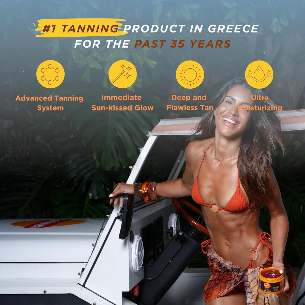 Carroten Intensive Tanning Gel, Browning Tan Accelerator, 5 oz + Spatula Carroten